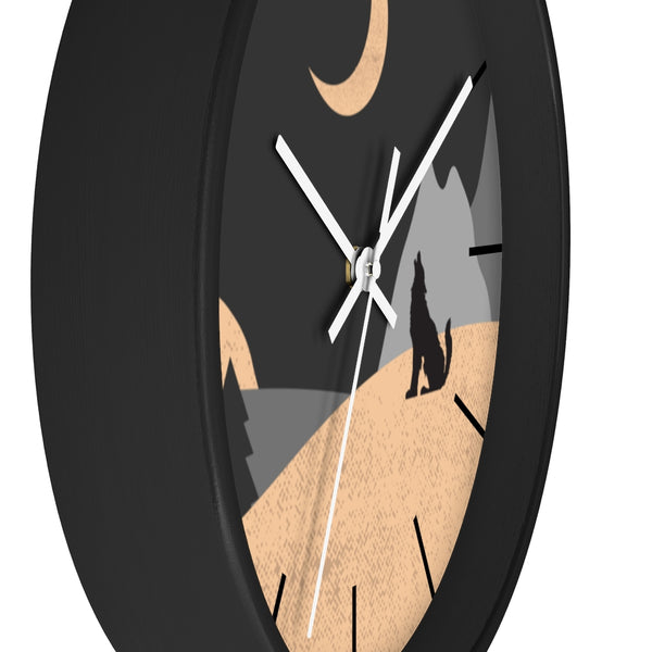 Wall Clock, Howling Moon Rustic Theme