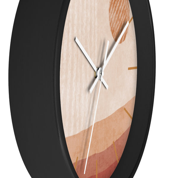 Wall Clock Modern Simplistic Landscape Silent Tick 10 in. Wall Decor Clock for Office, Nursery, Bedroom