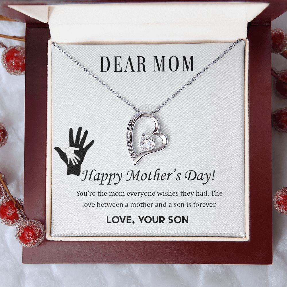Mother's Day Gift from Son, Heart Necklace Jewelry for Mother's Day