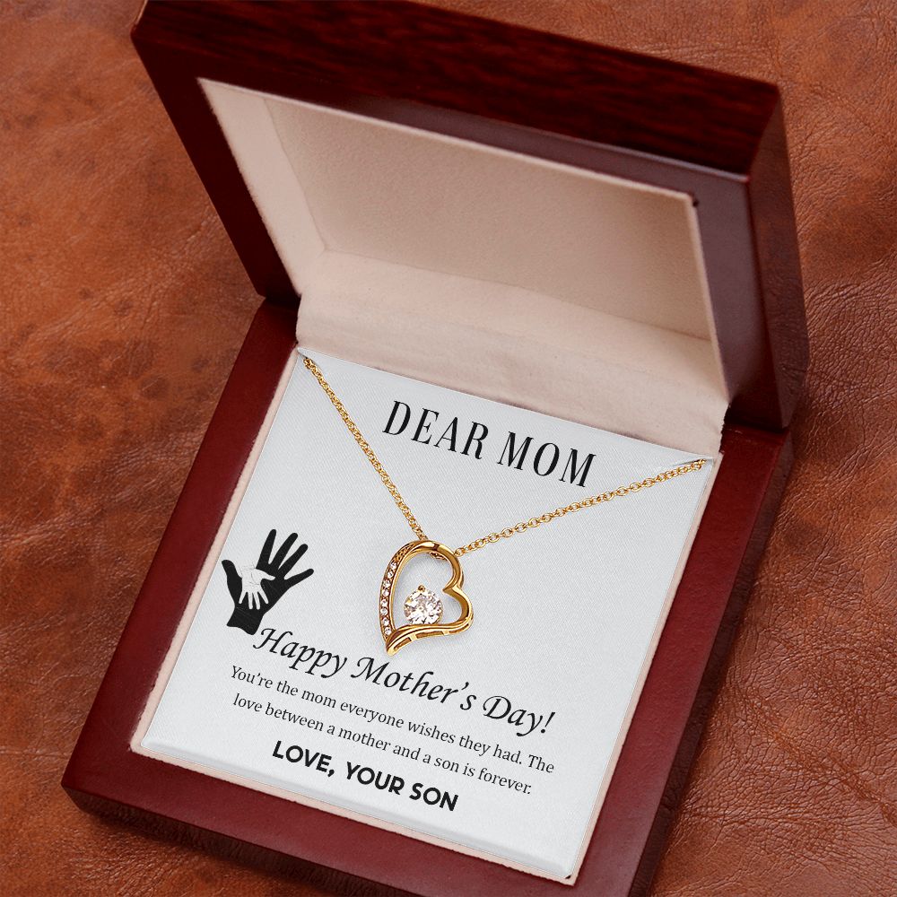 Mother's Day Gift from Son, Heart Necklace Jewelry for Mother's Day