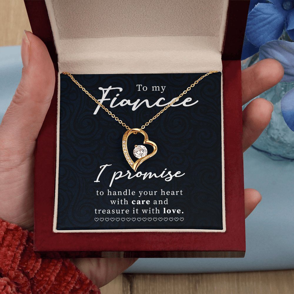 Fiancé Gifts Necklace Cubic Zirconia Christmas Gift for Fiancé Anniversary