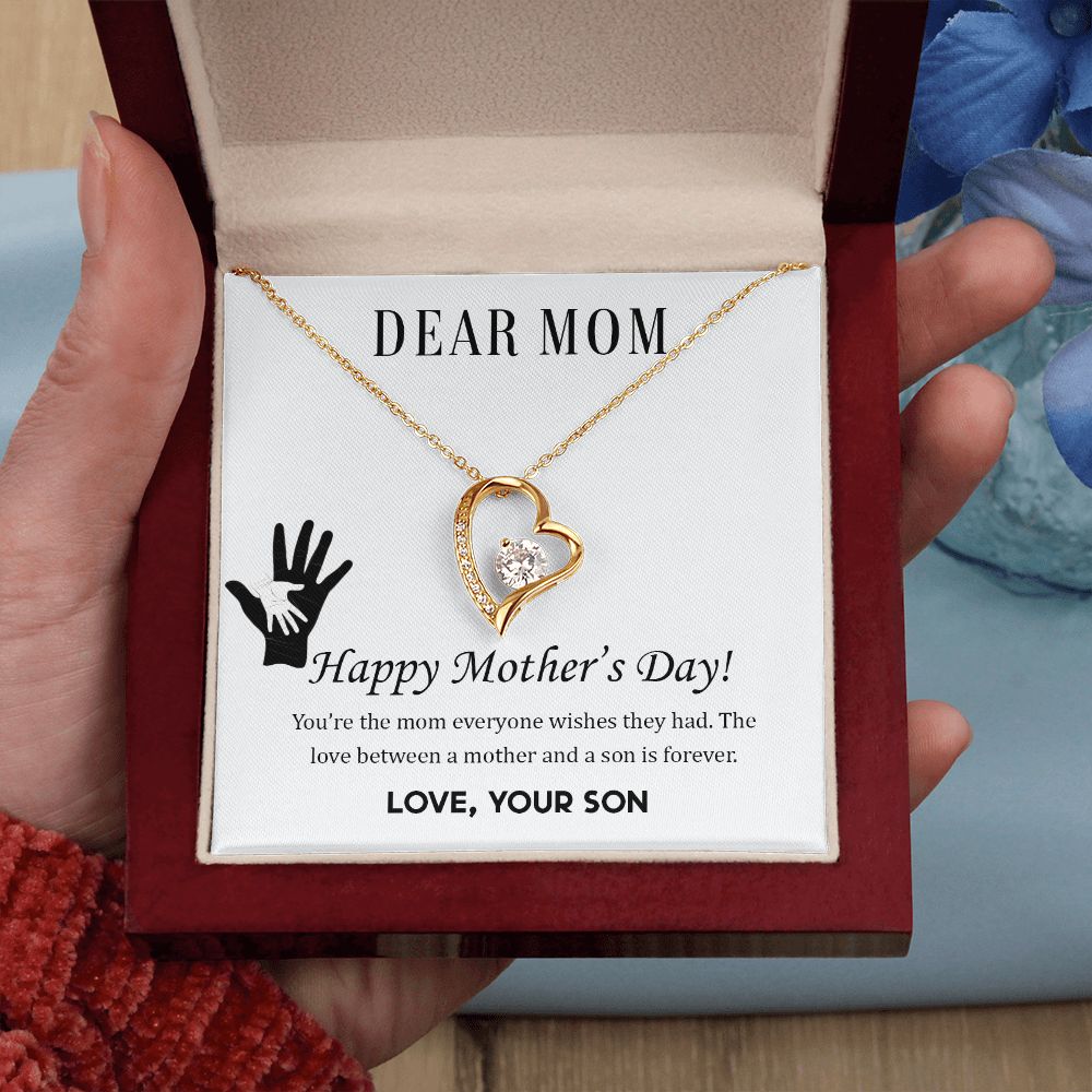 Mother's Day Gift from Son, Heart Necklace Jewelry for Mother's Day