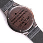 Wooden Watch Engraved Message for Husband, Anniversary Gift