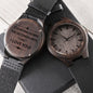 Wooden Watch Engraved Message for Husband, Anniversary Gift
