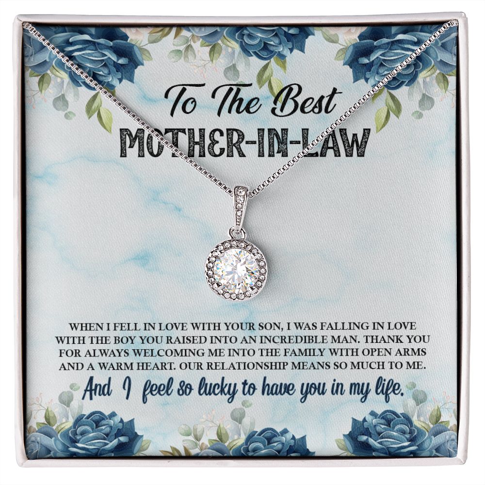 Mother-in-Law Gifts, Wedding Gifts for MIL Cubic Zirconia Necklace Jewelry Gift