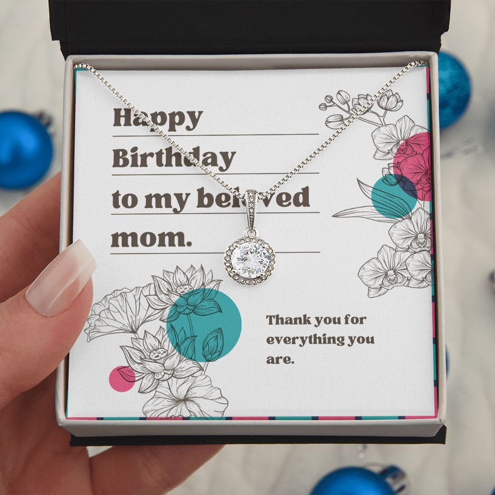 Birthday Gifts for Mom Jewelry Necklace Happy Birthday Mom