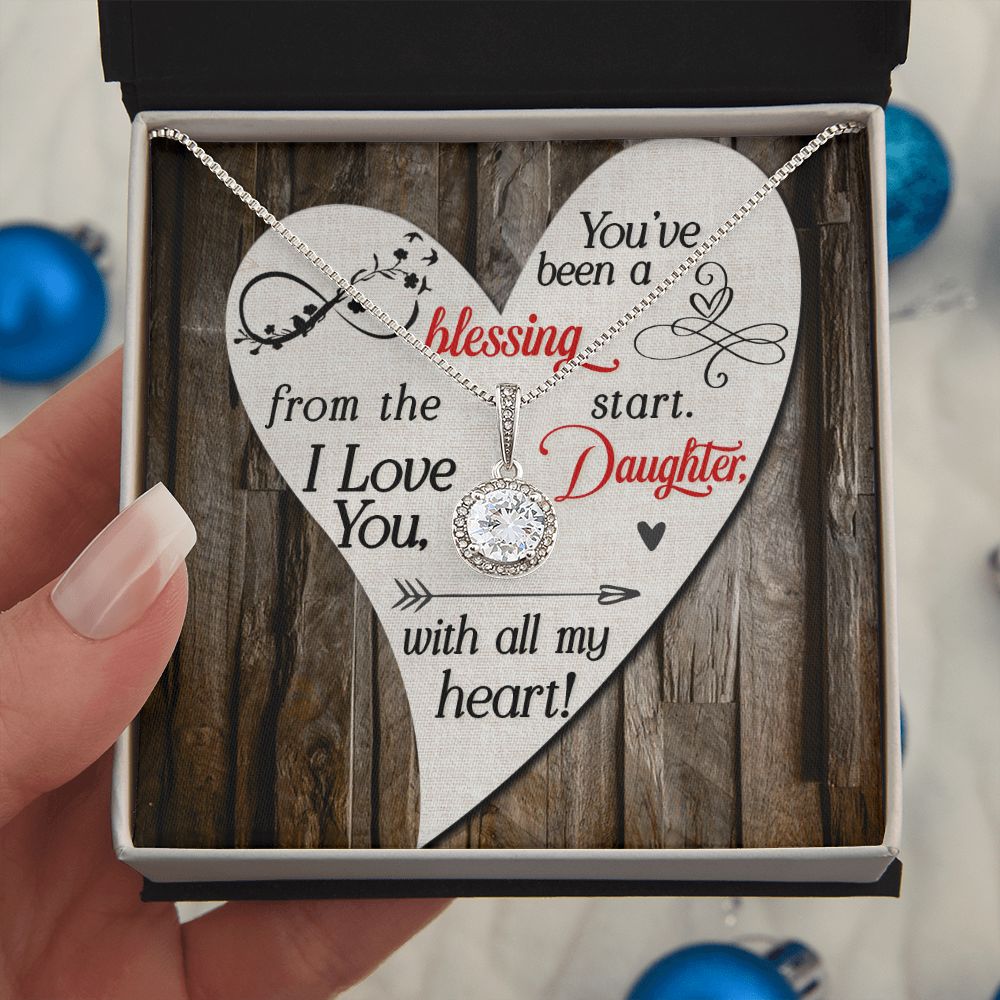 Gift to Daughter Necklace Gift Cubic Zirconia Silver Jewelry