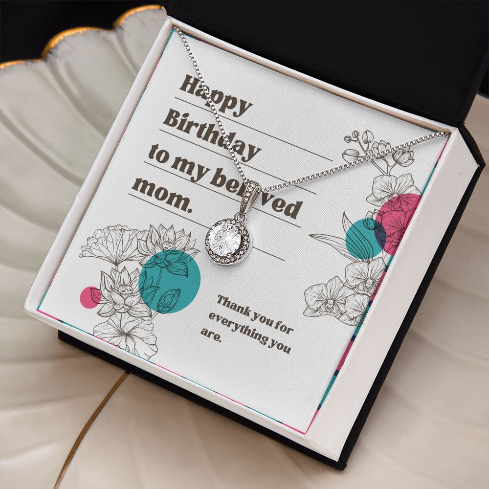 Birthday Gifts for Mom Jewelry Necklace Happy Birthday Mom