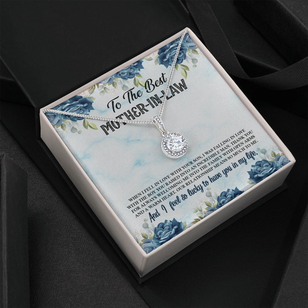 Mother-in-Law Gifts, Wedding Gifts for MIL Cubic Zirconia Necklace Jewelry Gift