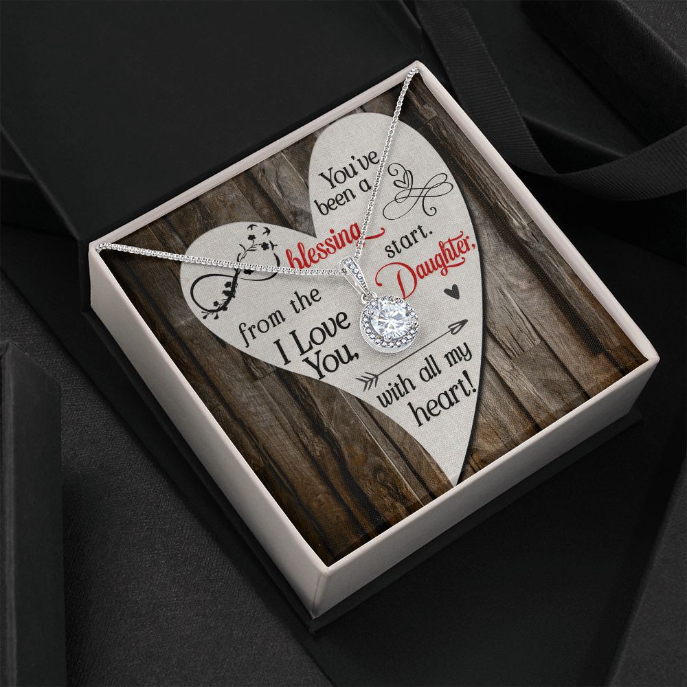 Gift to Daughter Necklace Gift Cubic Zirconia Silver Jewelry