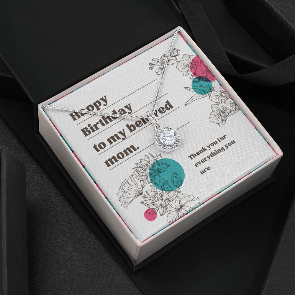 Birthday Gifts for Mom Jewelry Necklace Happy Birthday Mom