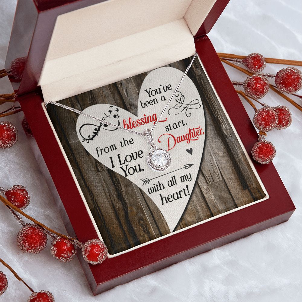 Gift to Daughter Necklace Gift Cubic Zirconia Silver Jewelry