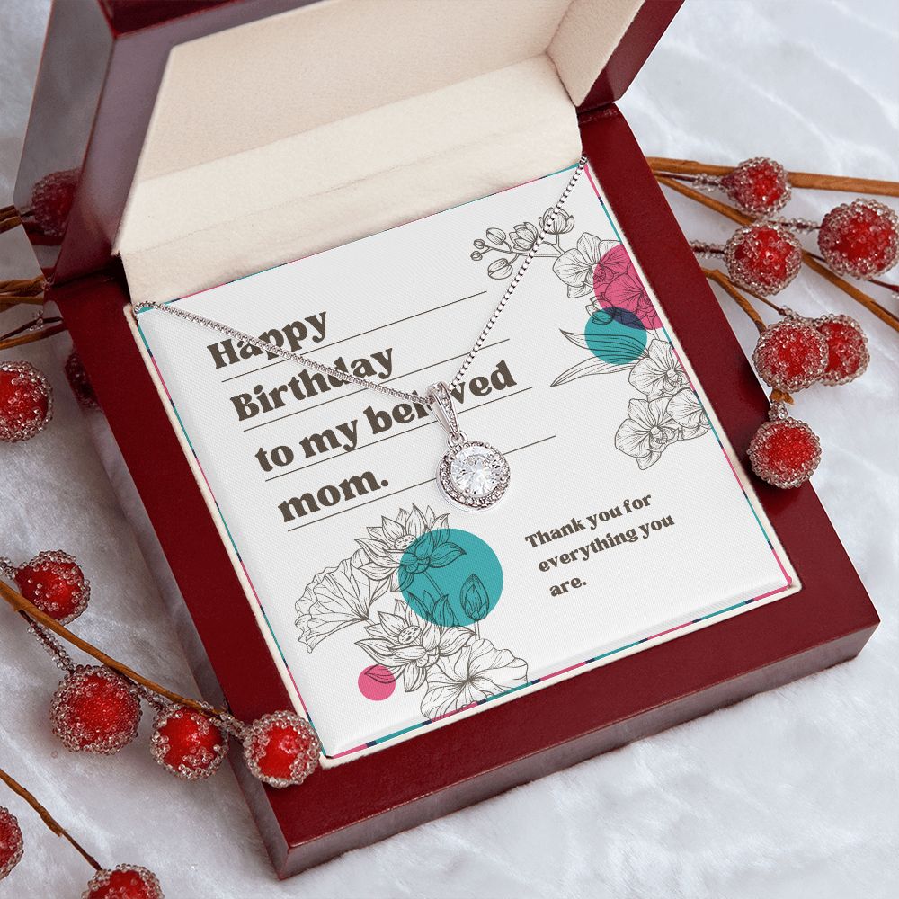 Birthday Gifts for Mom Jewelry Necklace Happy Birthday Mom