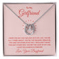 Lucky in Love Necklace to Girlfriend, Gifts for Girlfriend White Gold Cubic Zirconia, Gifts from Boyfriend