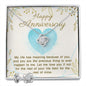 Anniversary Jewelry Gift Set for Her, Earrings & Necklace Love Knot Gift