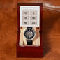 Reloj calado para hombre Regalos de aniversario Tarjeta de cupones de amor Regalos para esposo, novio