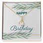 Happy Birthday Jewelry Gift Necklace Cubic Zirconia Silver or Gold Gift for her