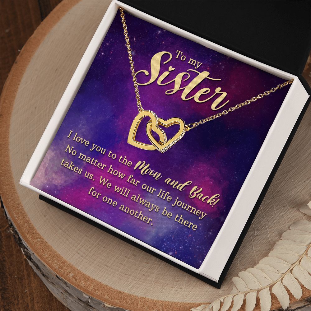 Gifts for Sister Jewelry Interlocking Friendship Hearts, Christmas Gifts