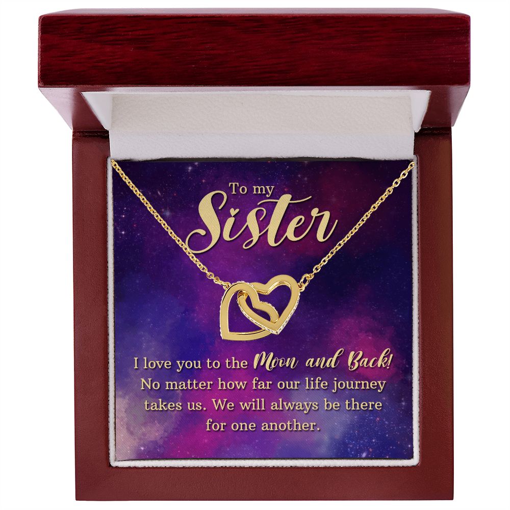 Gifts for Sister Jewelry Interlocking Friendship Hearts, Christmas Gifts