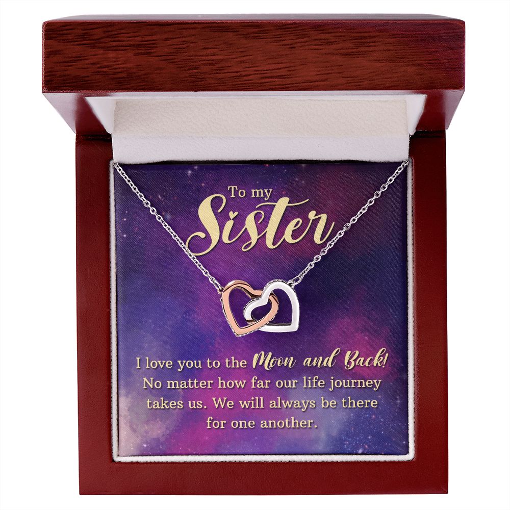 Gifts for Sister Jewelry Interlocking Friendship Hearts, Christmas Gifts