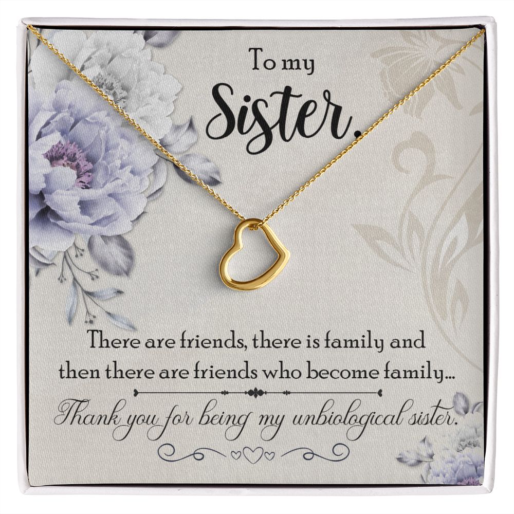 Friend Gifts Like a Sister Heart Necklace Gift for Birthday, Christmas