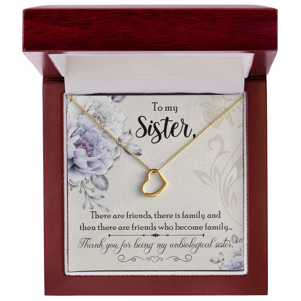 Friend Gifts Like a Sister Heart Necklace Gift for Birthday, Christmas