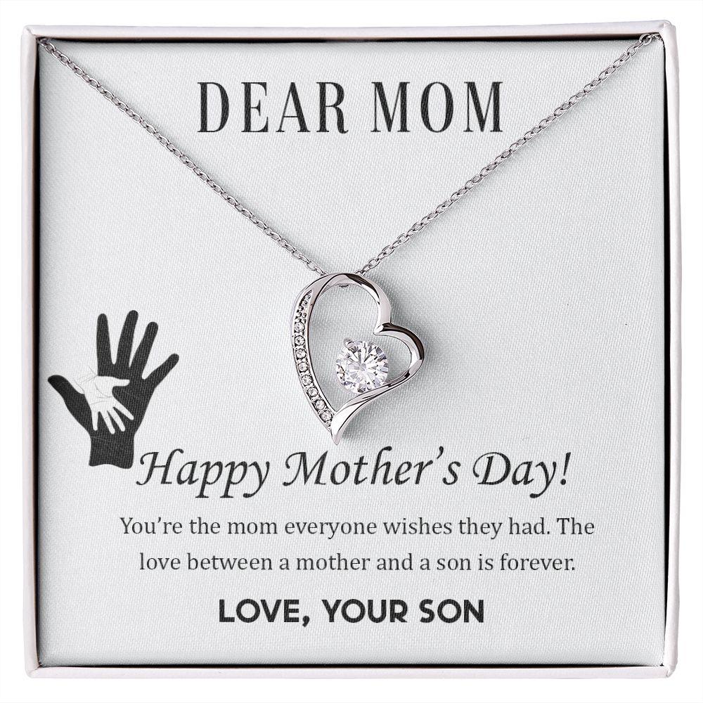 Mother's Day Gift from Son, Heart Necklace Jewelry for Mother's Day