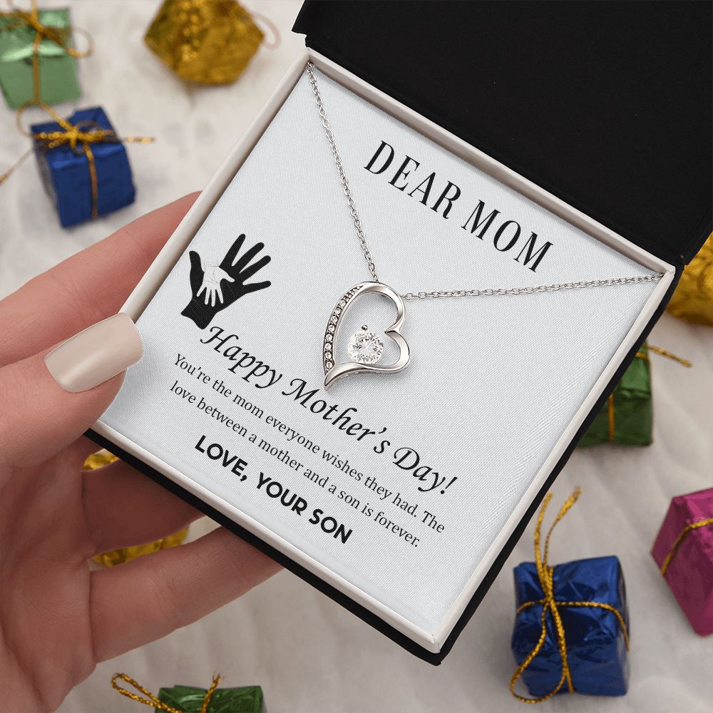 Mother's Day Gift from Son, Heart Necklace Jewelry for Mother's Day