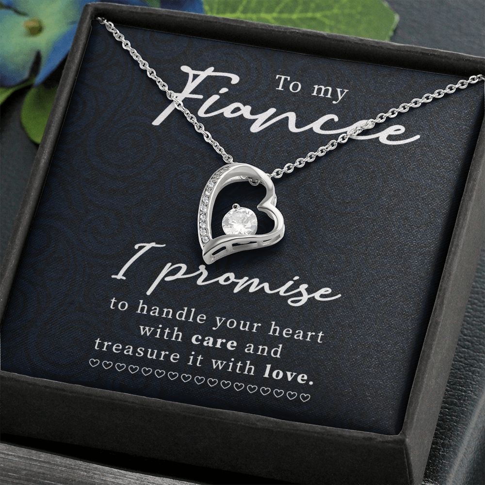 Fiancé Gifts Necklace Cubic Zirconia Christmas Gift for Fiancé Anniversary