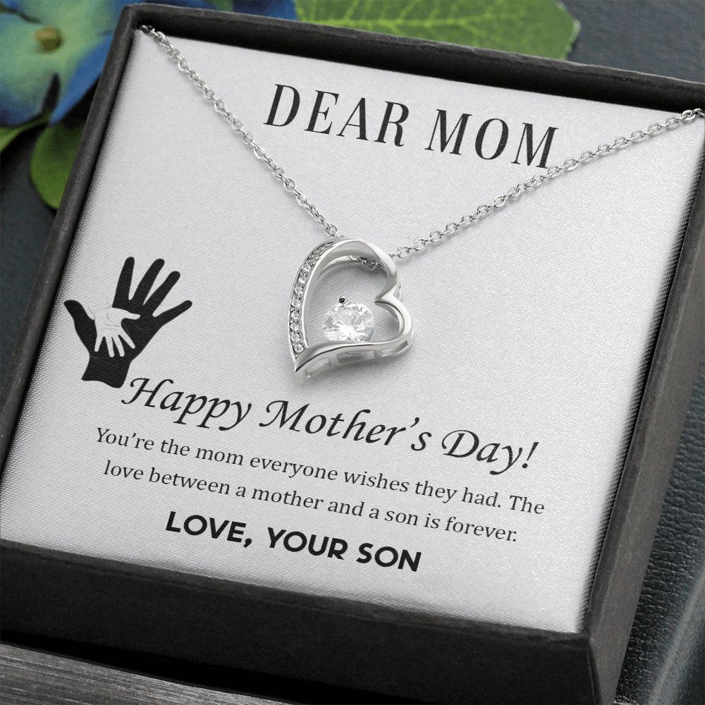 Mother's Day Gift from Son, Heart Necklace Jewelry for Mother's Day