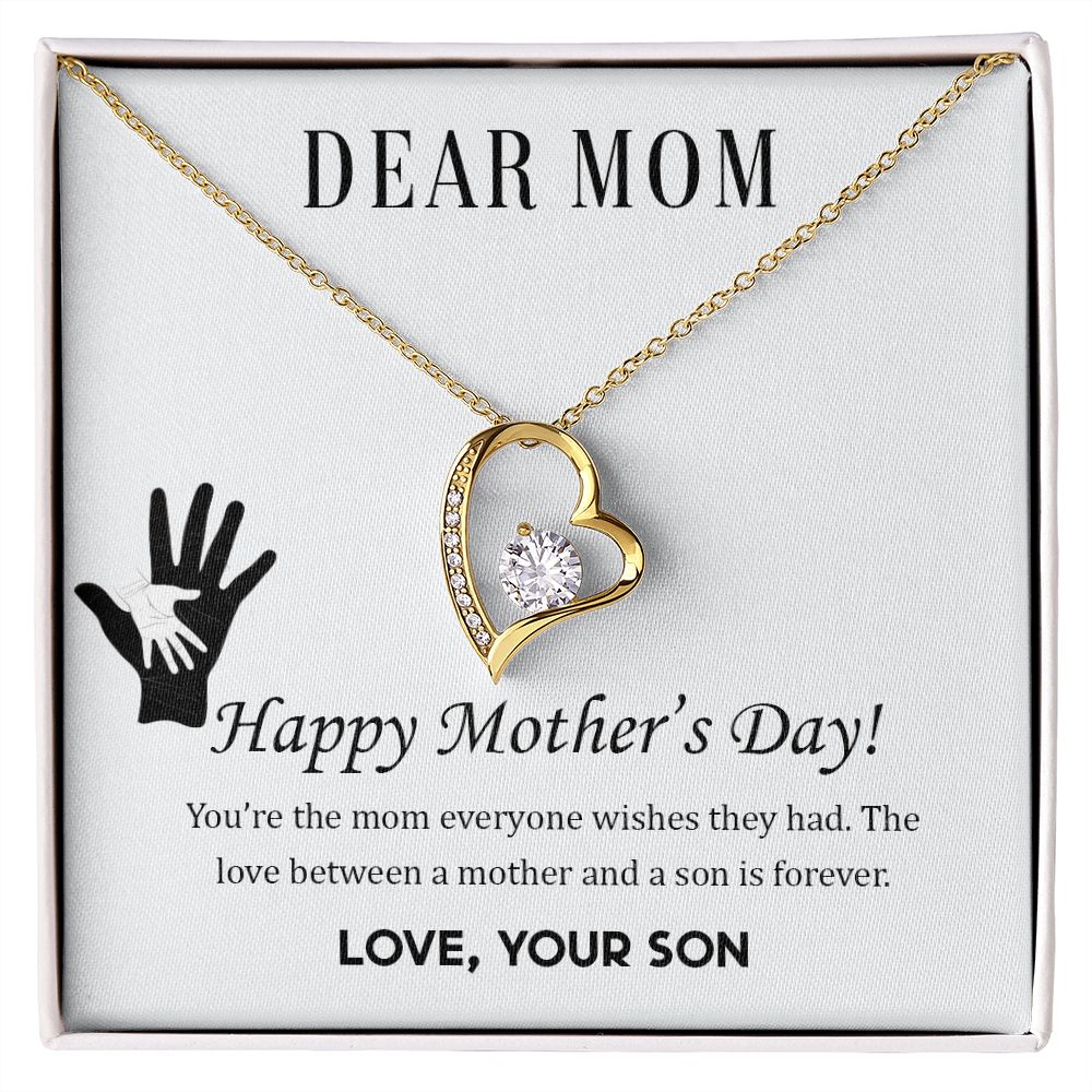 Mother's Day Gift from Son, Heart Necklace Jewelry for Mother's Day