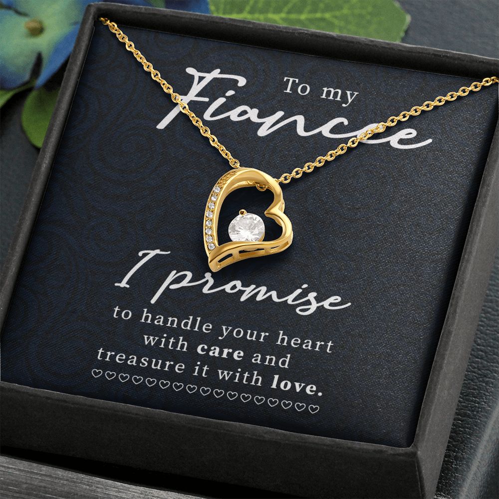 Fiancé Gifts Necklace Cubic Zirconia Christmas Gift for Fiancé Anniversary