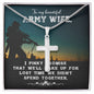 Army Wife Necklace Gift for Wife Cross Necklace, Anniversary Christmas Gift