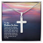 Mother In Law Gifts Cross Necklace Stainless Steel, Birthday Christmas Gifts