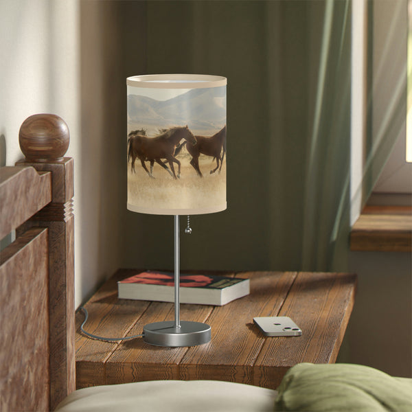 Table Lamp for Bedroom Western Decor Lighting for Office Lamp Galloping Horses