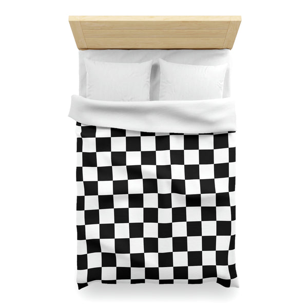 Checkered Bedding Duvet Cover Microfiber, 4 Sizes