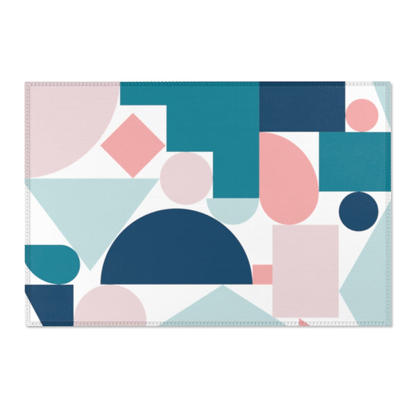 Area Rugs Pastel Retro Abstract Design