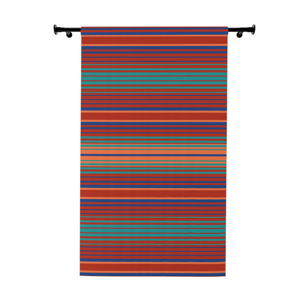 Black Out Window Curtains (1 Piece) Lakeshore Ridge Print Southwestern Striped Polyester