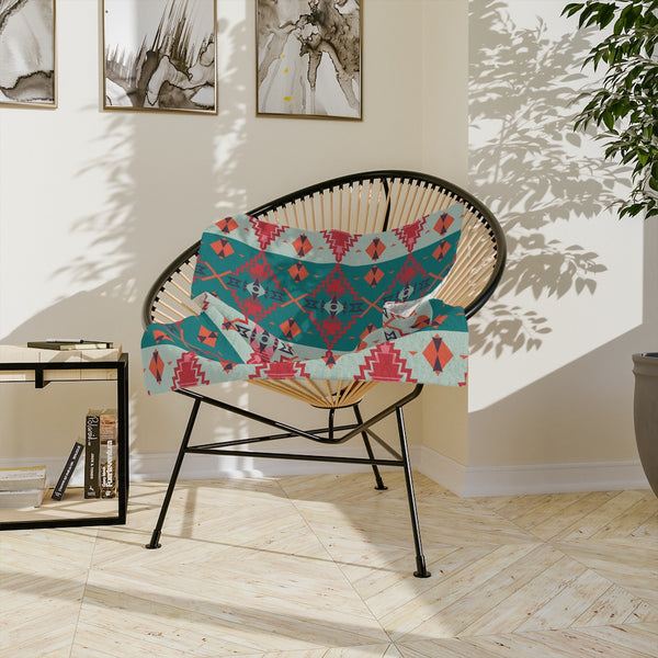 Velveteen Minky Blanket Sahara Sunset Southwestern Throw Blanket