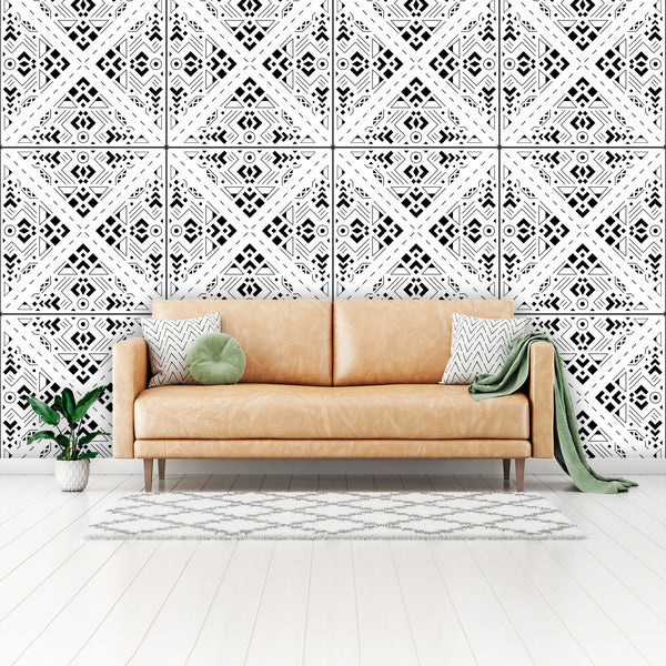 Wall Mural Wallpaper Criss Cross Minimalist Design 4 Sizes, East to Use & Remove