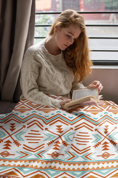 Aztec Southwest Velvet Plush Throw Blanket, Gifts, Velveteen Plush Blanket, Throw Blanket, Southwestern, Throw Blanket Couch, Blankets & Throws