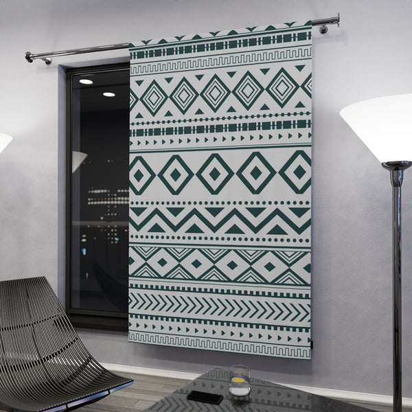 Black Out Window Curtains, 1 Piece Silverado Print Curtain for Windows