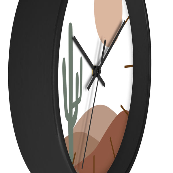 Wall clock Decor Hanging Wall Clock Bohemian Eclectic Desert Scene Rustic Decor Wall Art Silent Tick Clock Battery Operated