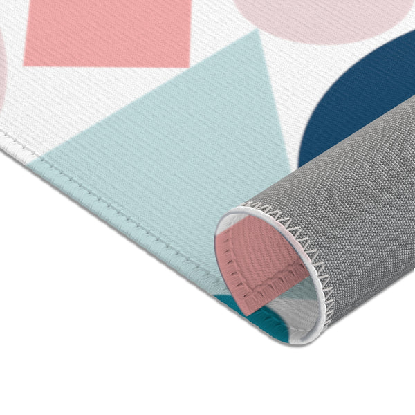 Area Rugs Pastel Retro Abstract Design