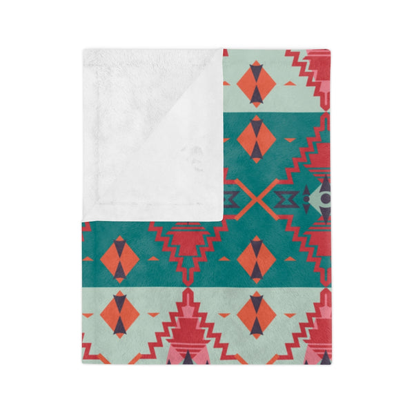 Velveteen Minky Blanket Sahara Sunset Southwestern Throw Blanket