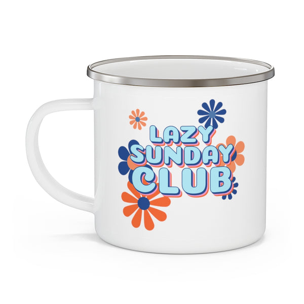 Lazy Sunday Club Gifts Camping Mug Funny Gifts Travel Enamel Camping Mug Coffee Mug Tea Mug
