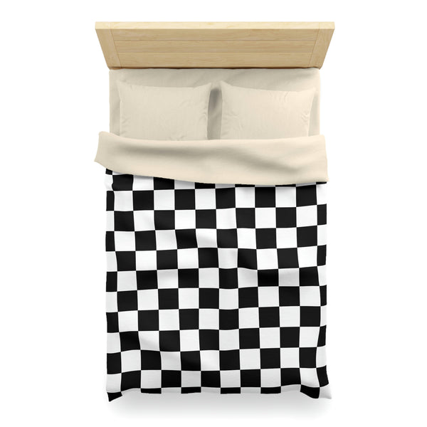 Checkered Bedding Duvet Cover Microfiber, 4 Sizes