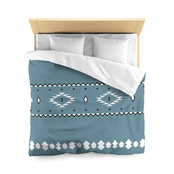 Microfiber Duvet Cover Blue Sky Southwestern Polyester Cover for Comforter, 4 Sizes Invisible Zipper Closure