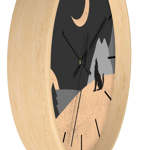 Wall Clock, Howling Moon Rustic Theme
