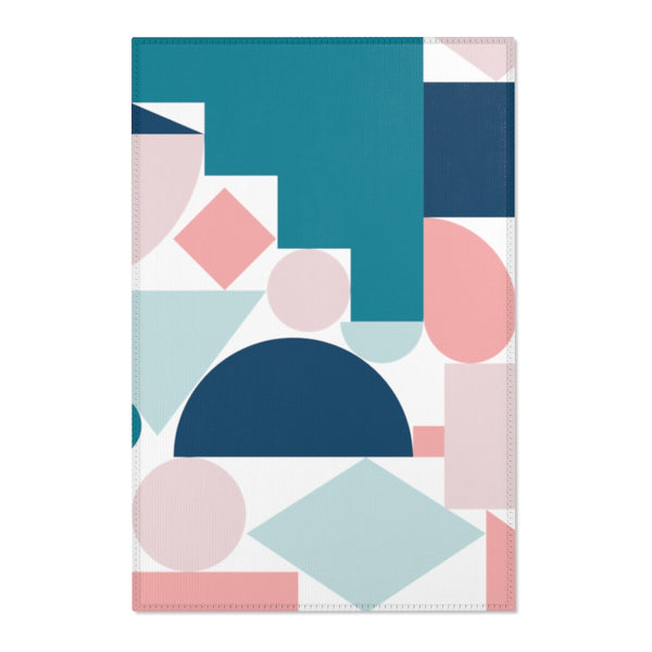 Area Rugs Pastel Retro Abstract Design